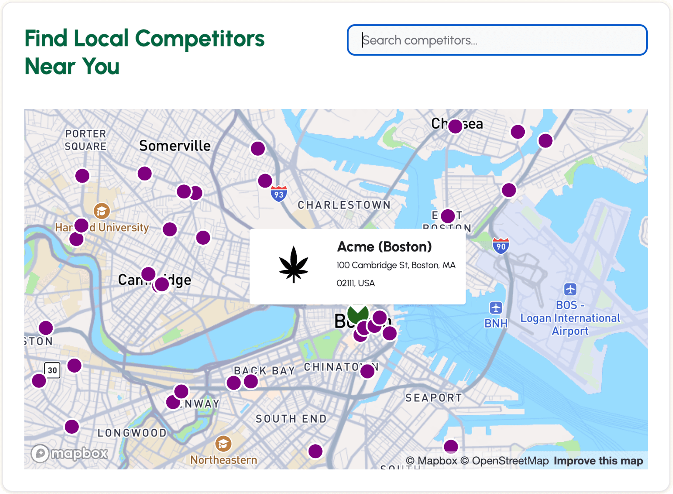Nuggy competitor map